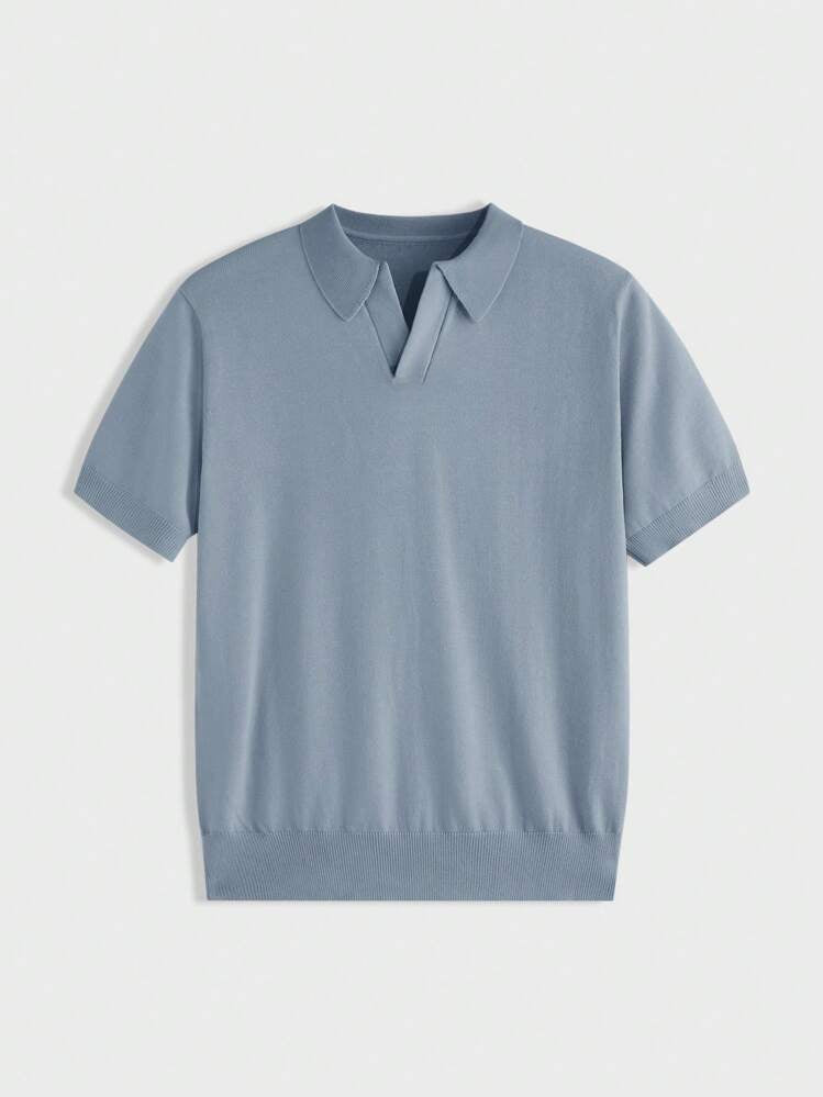 V-neck Knitted polo T-shirt