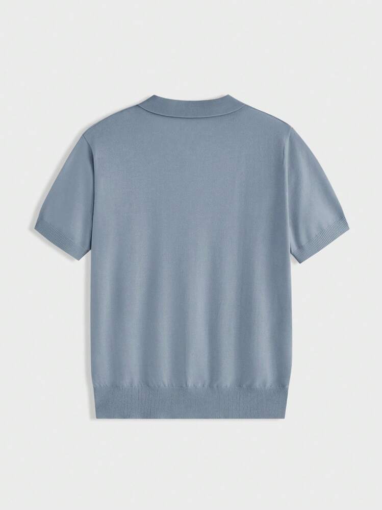 V-neck Knitted polo T-shirt