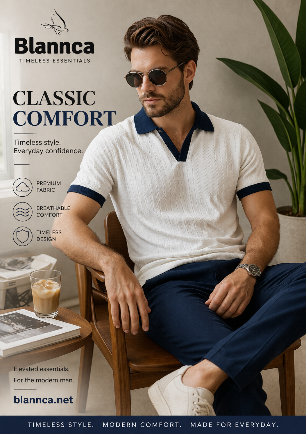 Blannca wavy contrast T-shirt