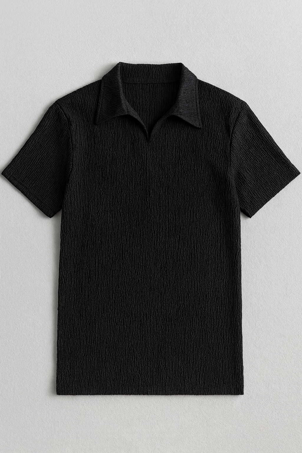 Oversized Crepe Polo T-shirt