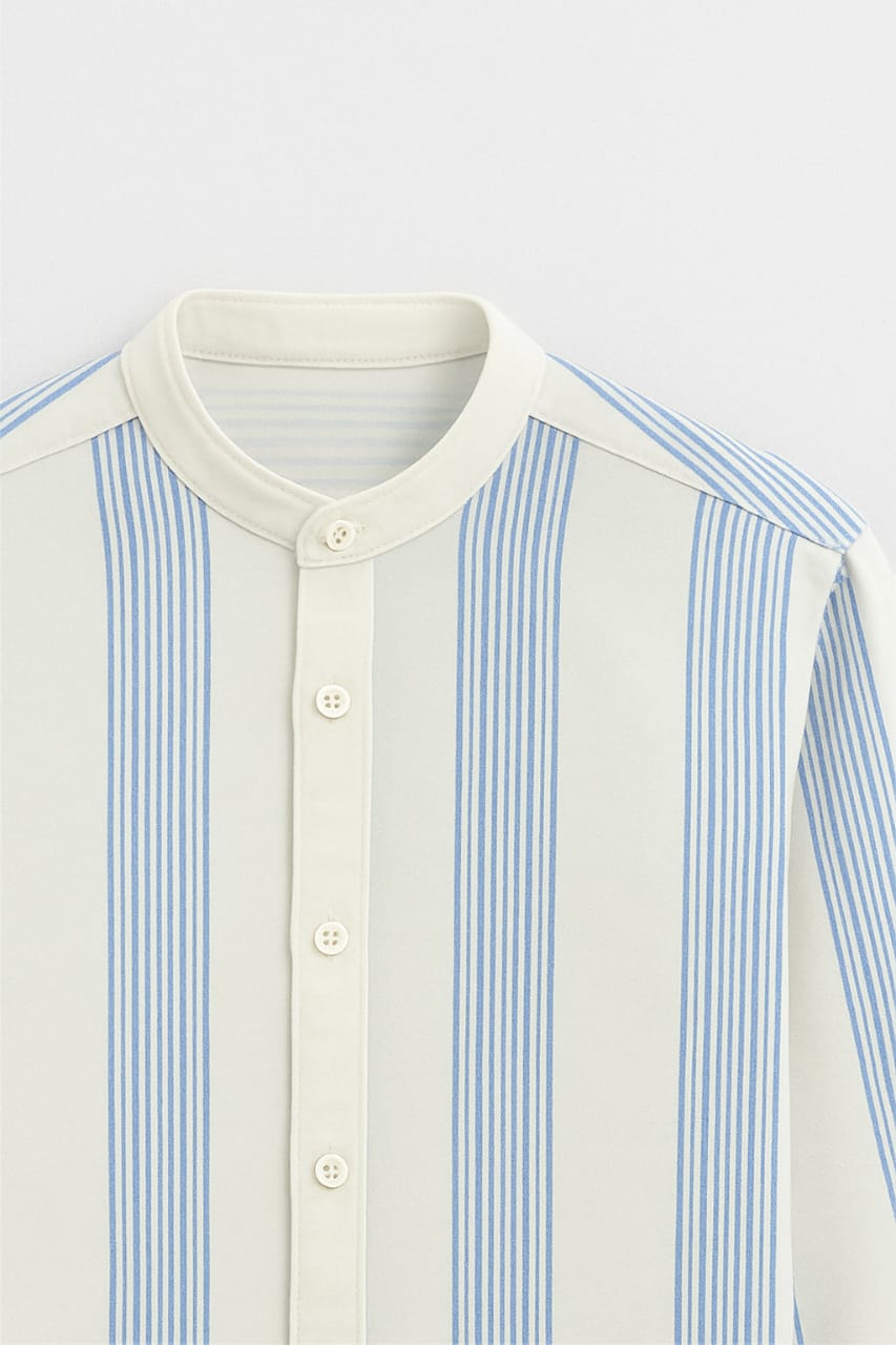 vertical Xside stripped shirt