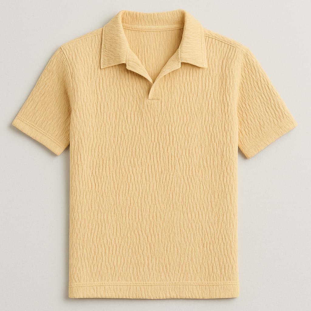 Oversized Crepe Polo T-shirt