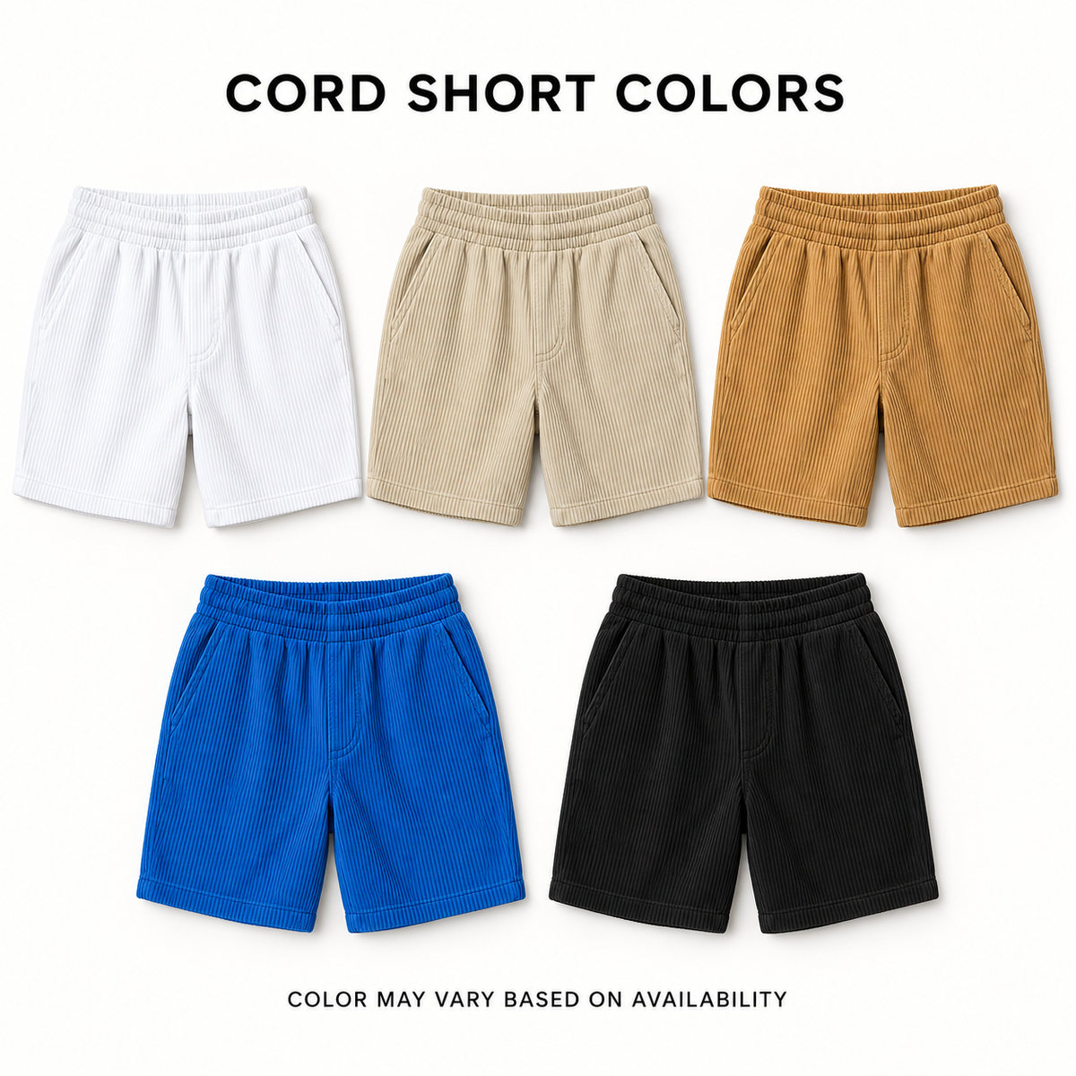 Cord short colors - color may vary based on availability