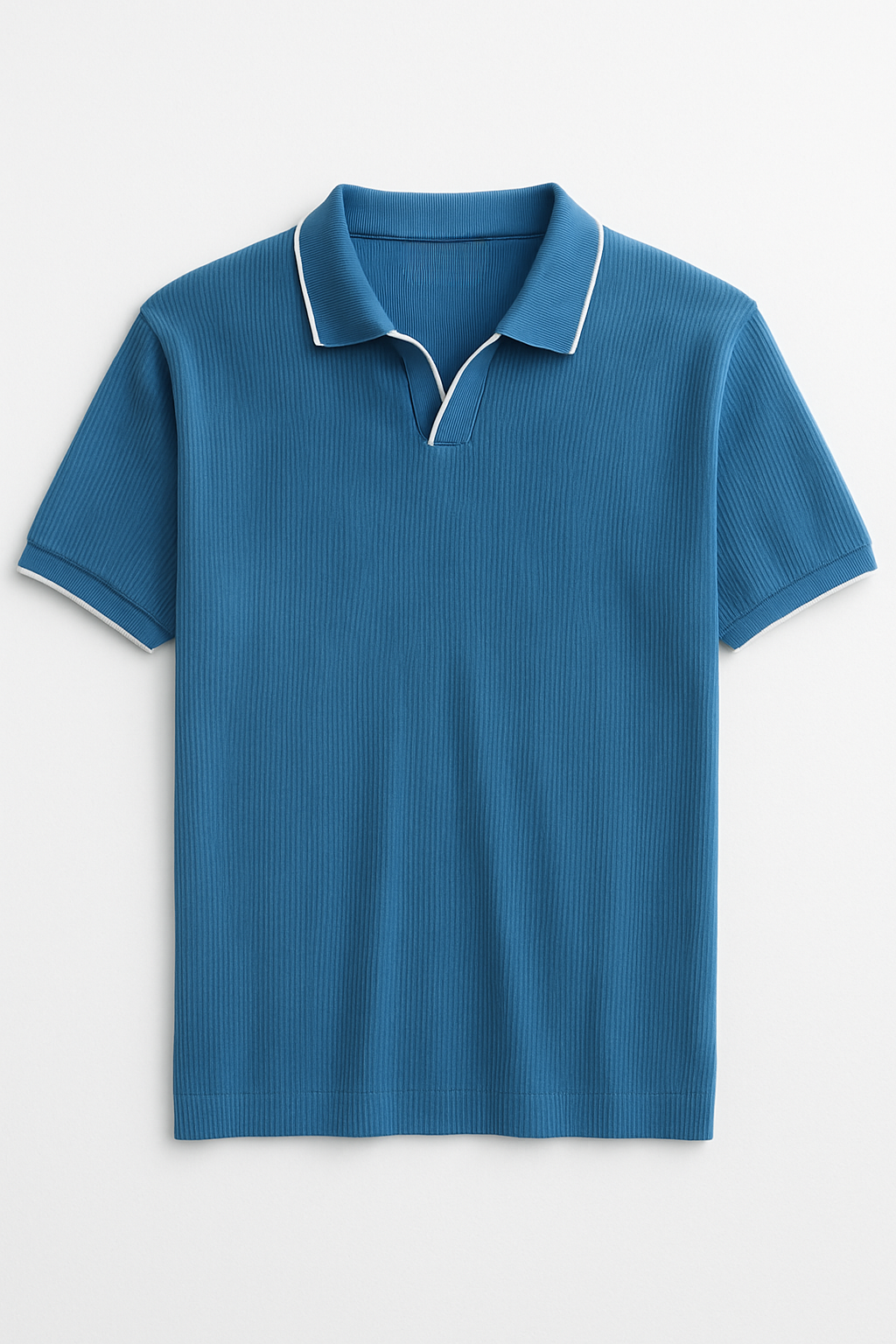 Contrast Ripped knitted polo