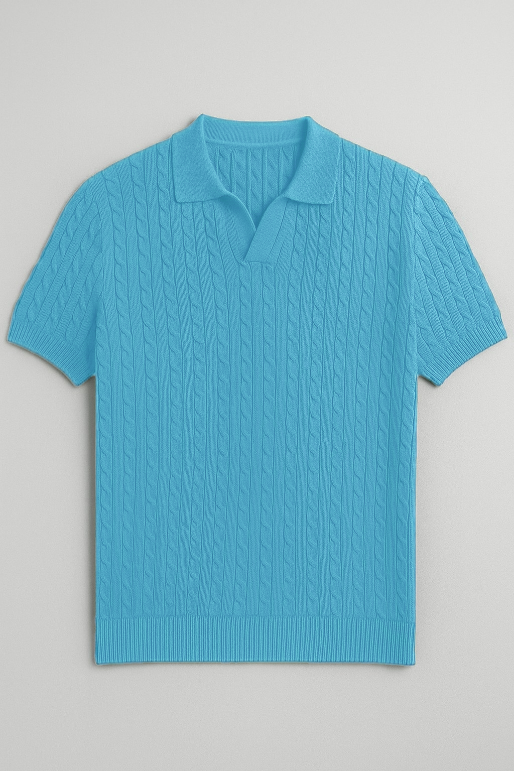 Soild Cable knit t-shirt