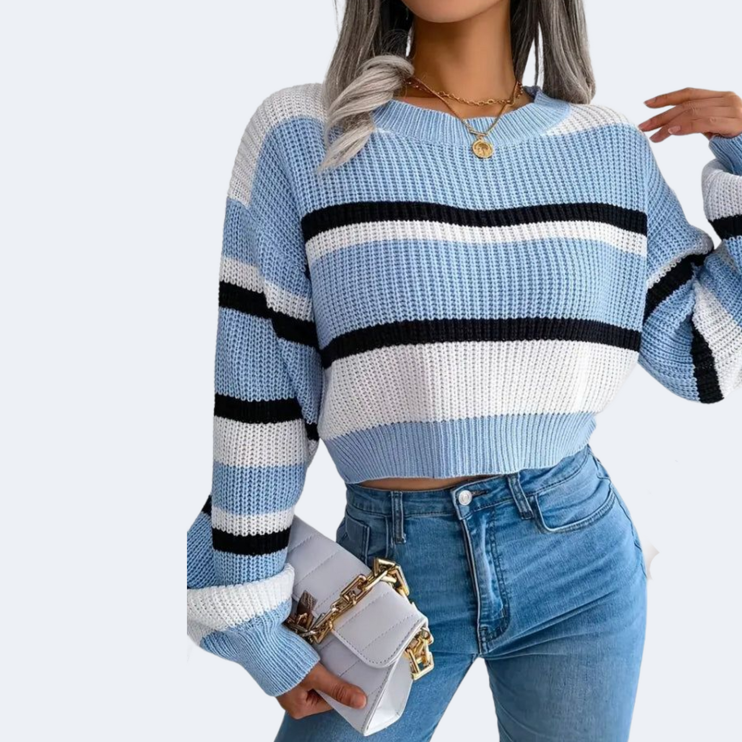 cropped wool pullover