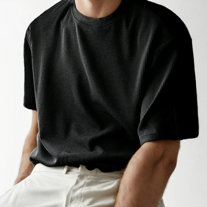 rounded cord knit t-shirt