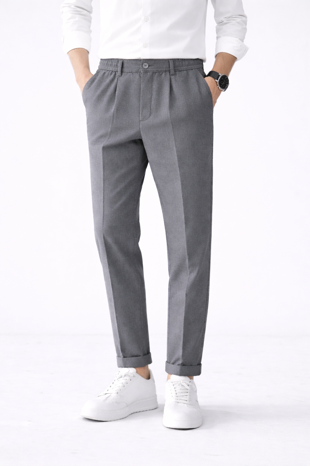 Slim Fit classic pants in grey