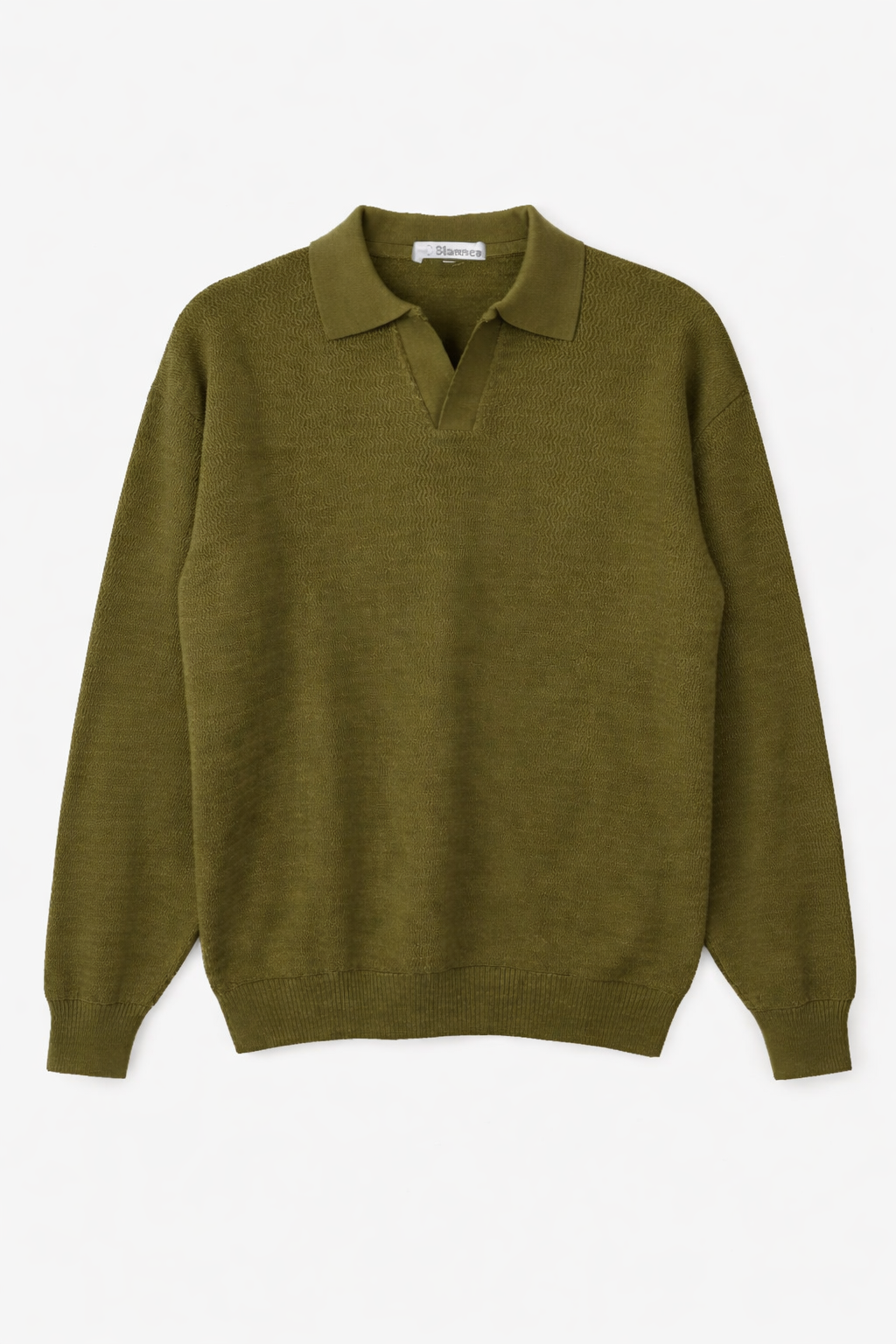 Blannca Wavy structured polo sweater