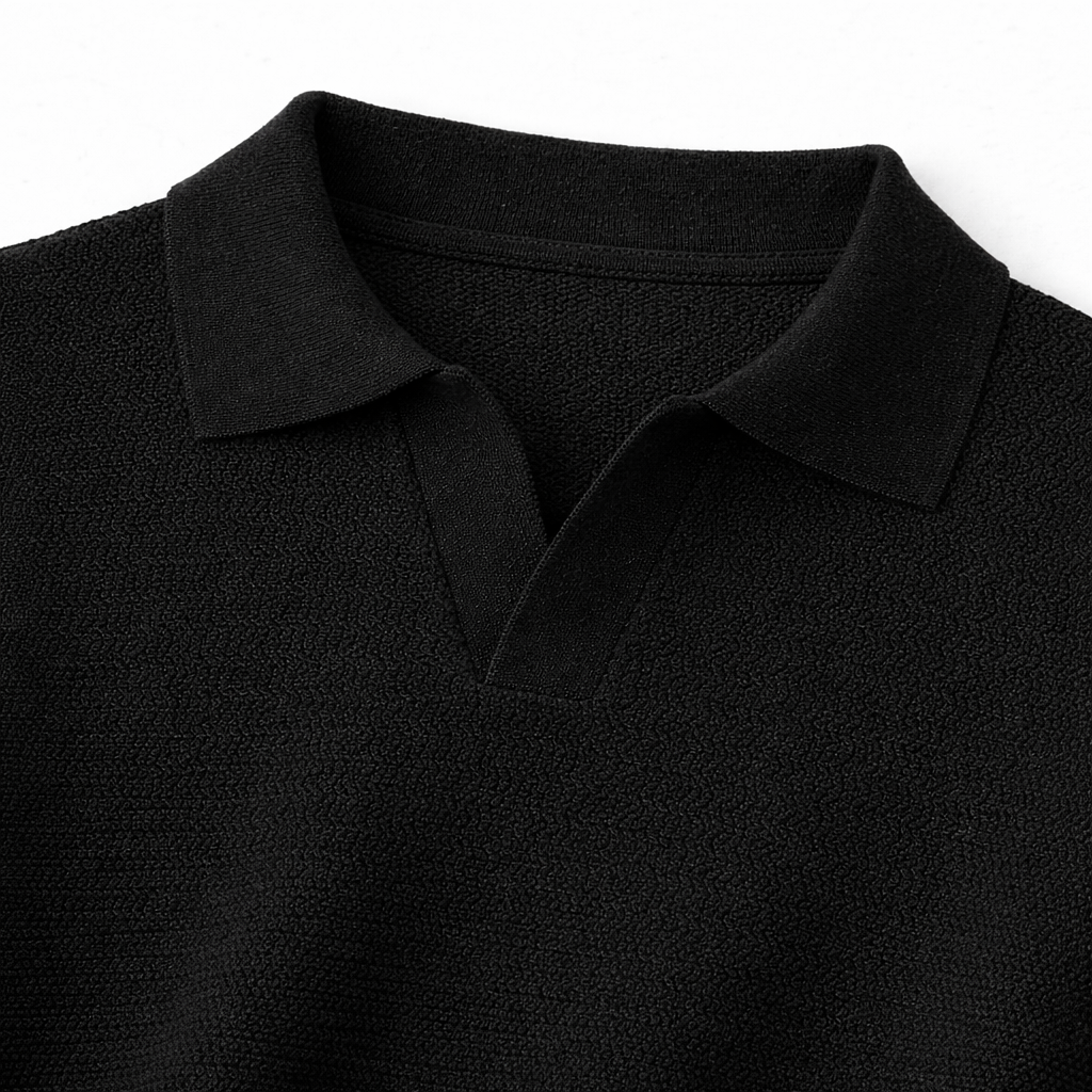 Blannca Wavy structured polo sweater