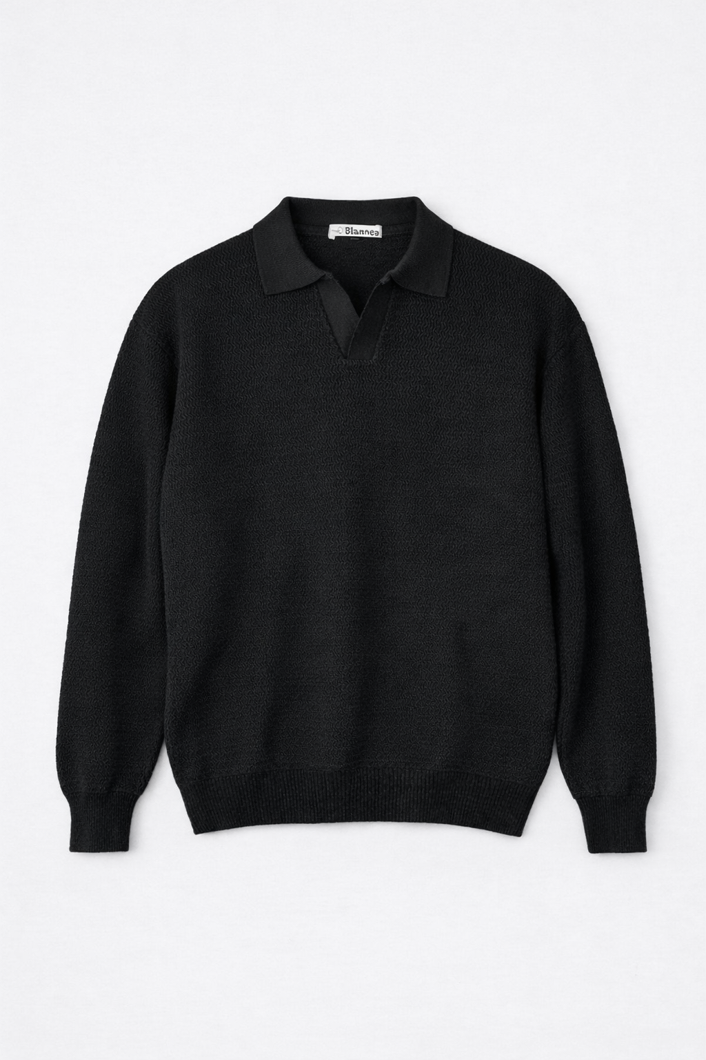 Blannca Wavy structured polo sweater