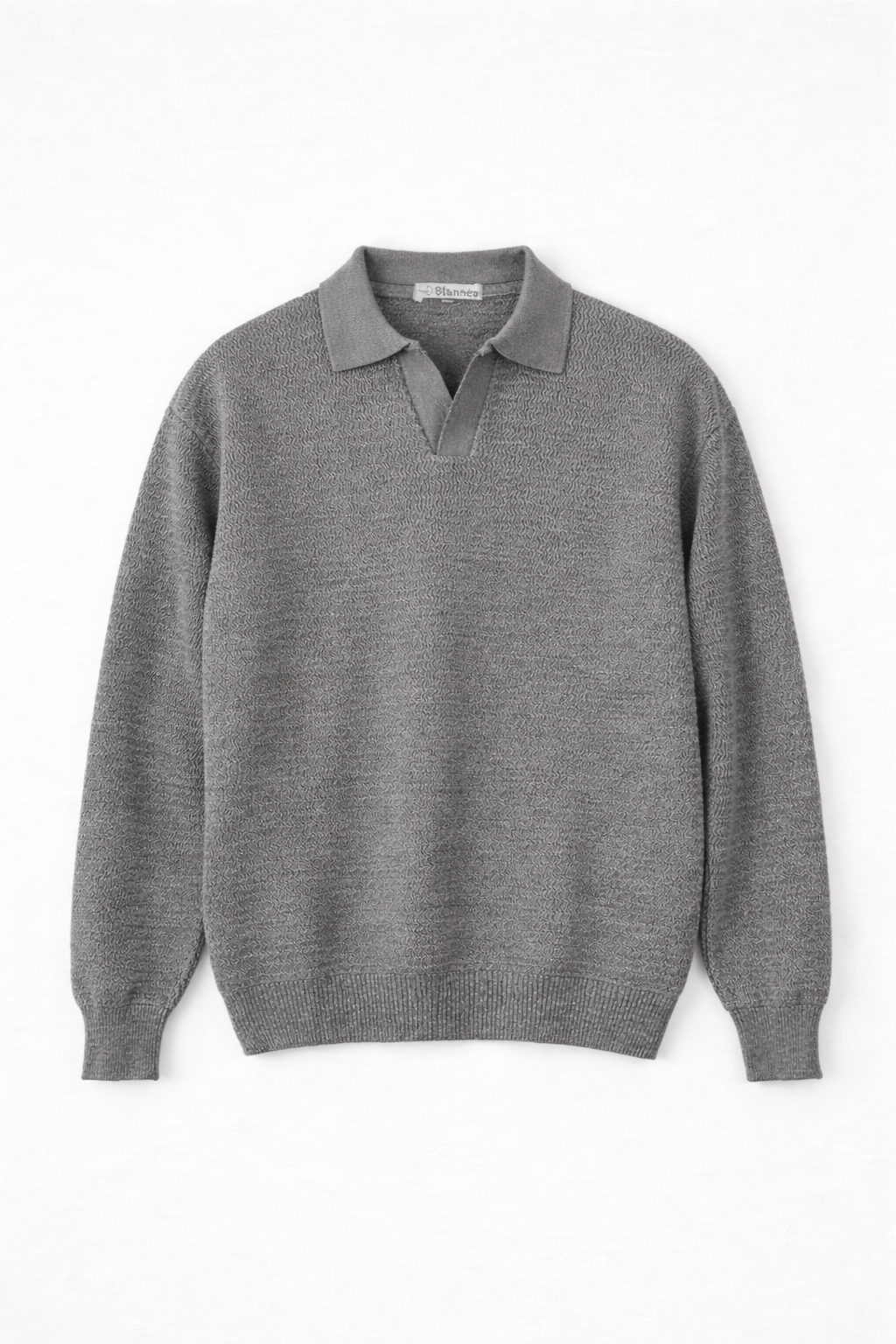 Blannca Wavy structured polo sweater