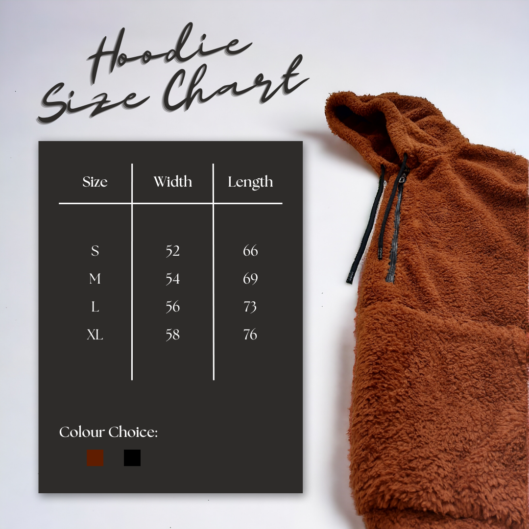 Basic Sherpa brown hoodie  half zipper