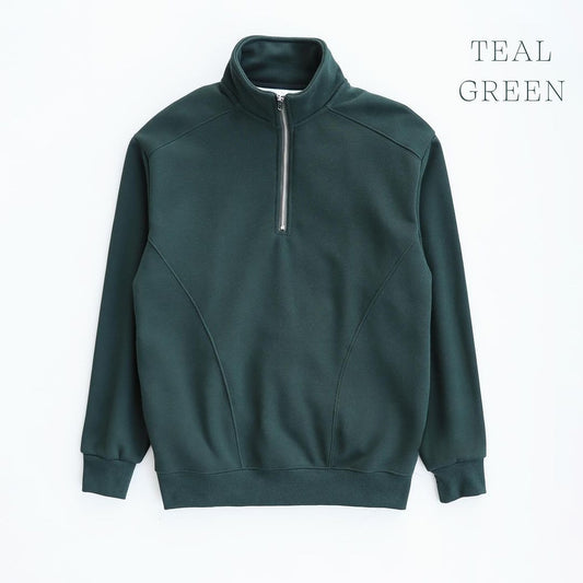 Quarter-zipper Green sweater