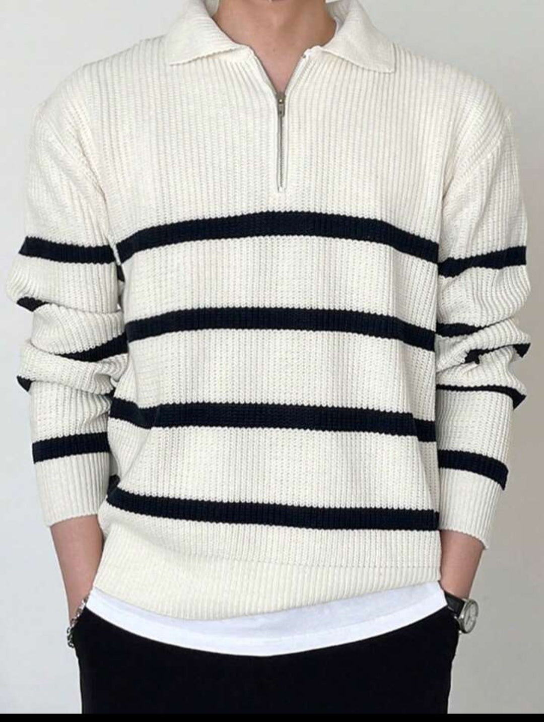 stripped pullover