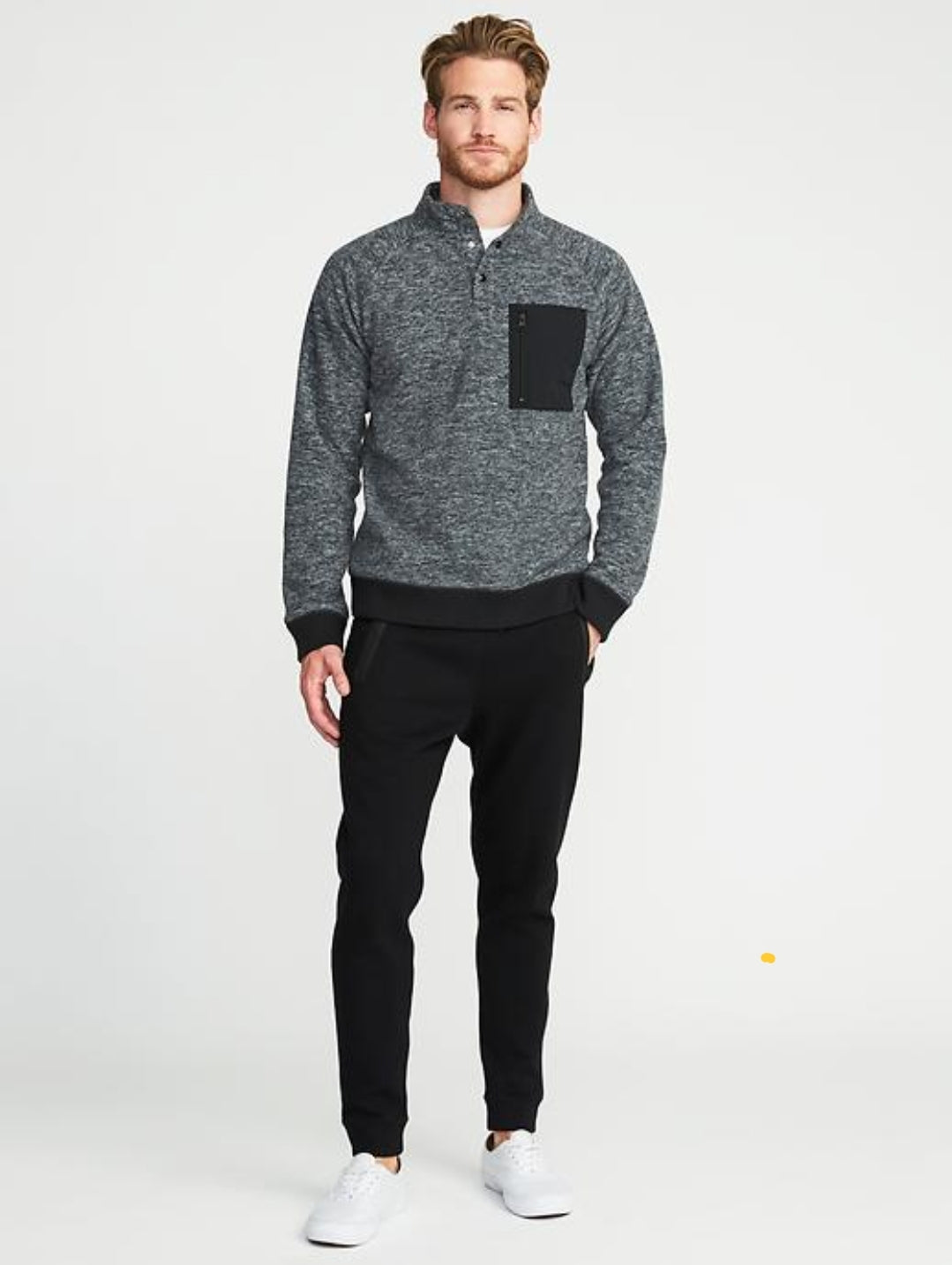 Micro Fleece Raglan-Sleeve Pullover for Men by oldnavy