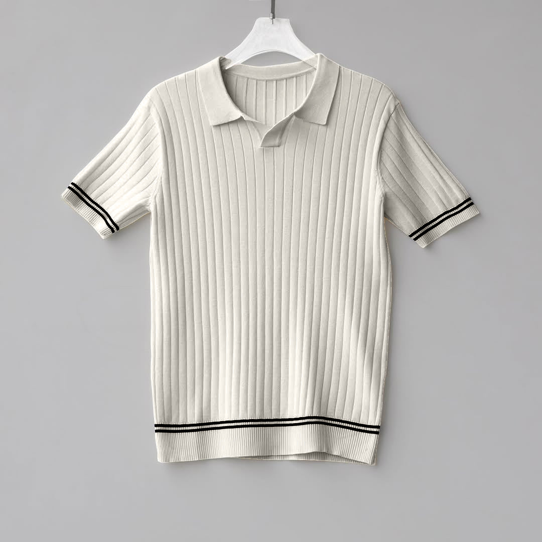 short sleeved polo knitted t-shirt