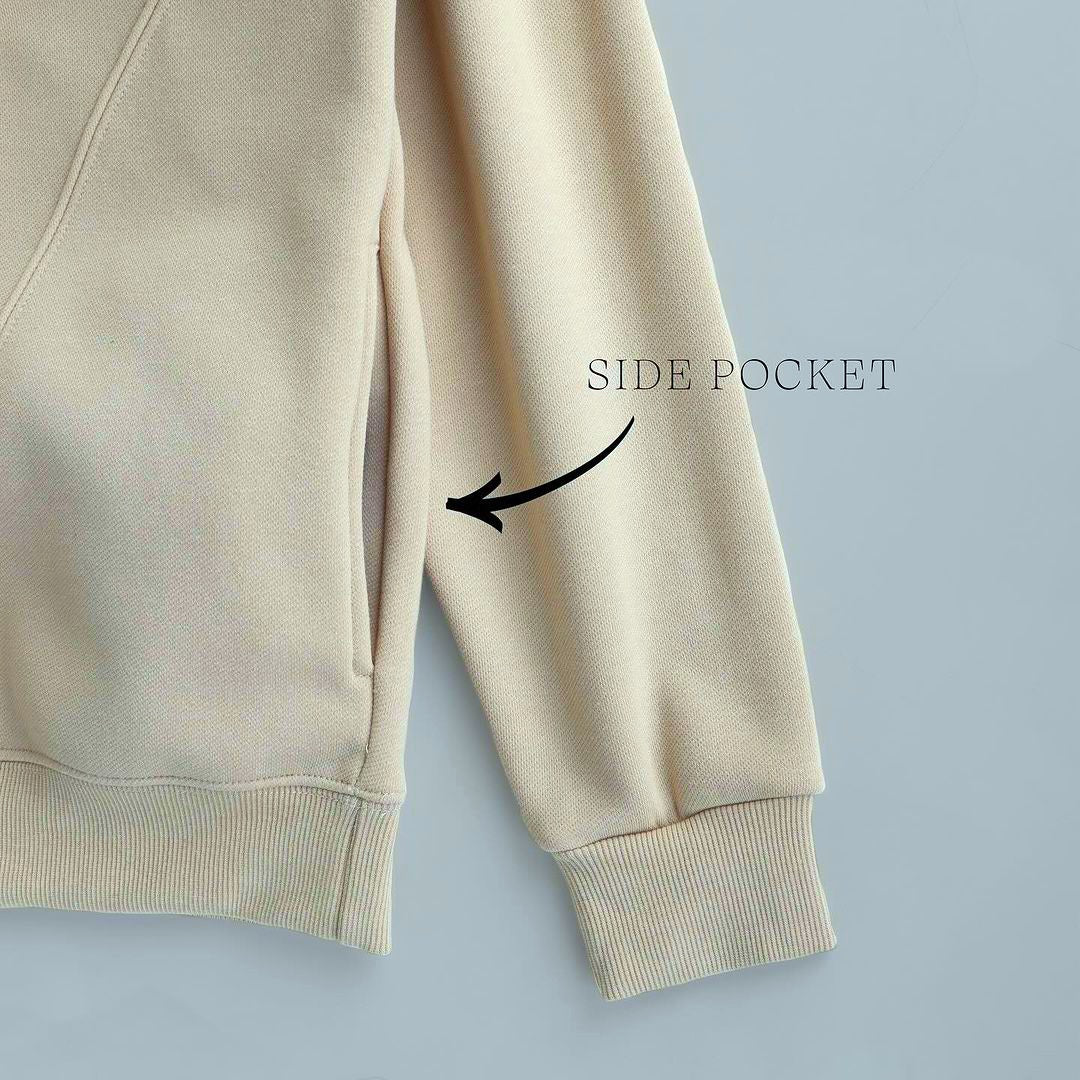 Quarter-zipper Beige sweater