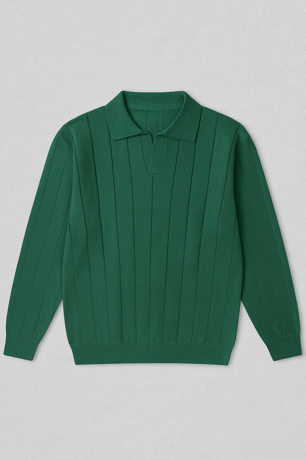 Blannca vertical stripe knitted polo