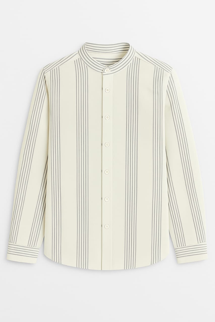 vertical Xside stripped shirt