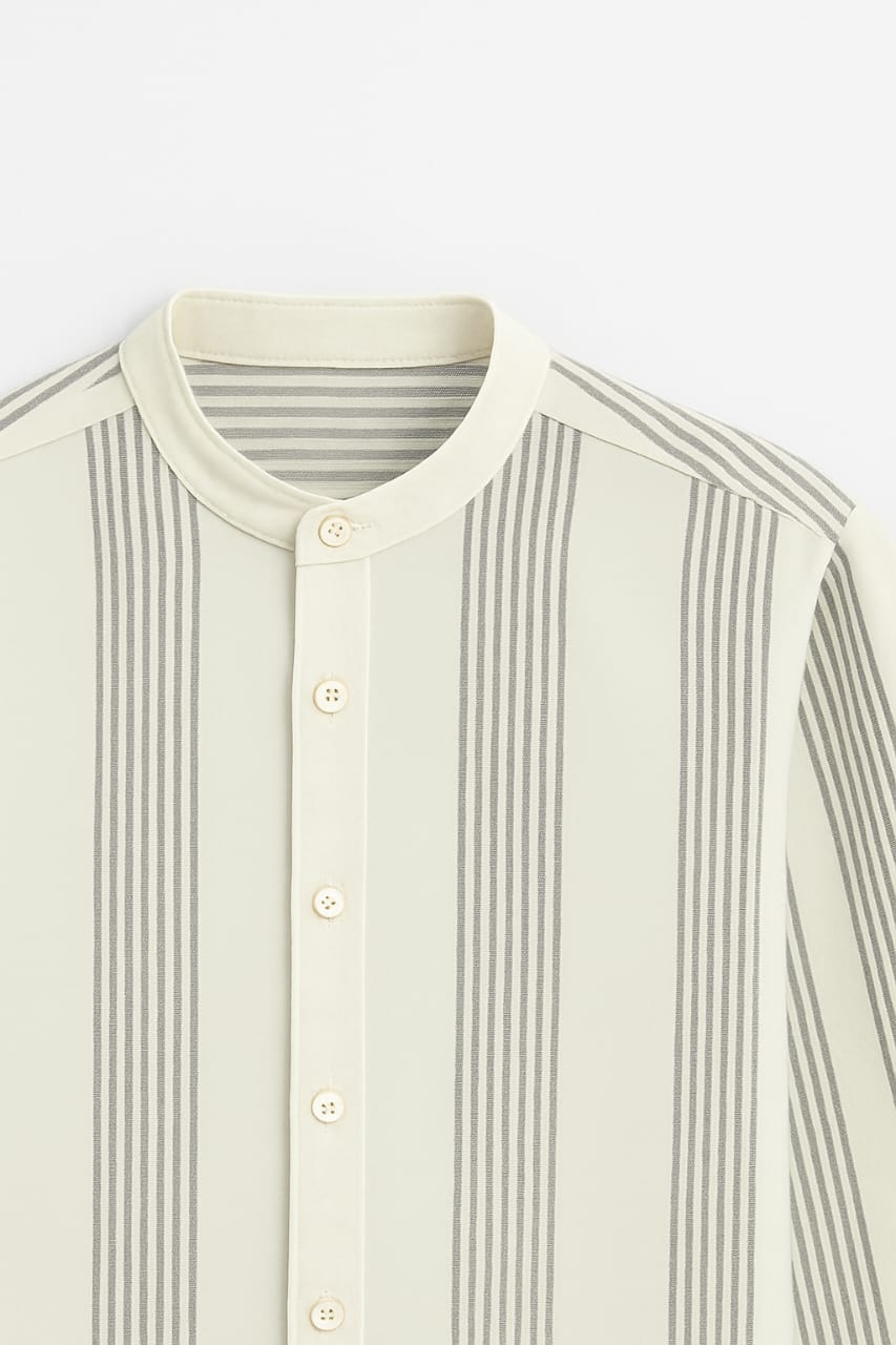 vertical Xside stripped shirt