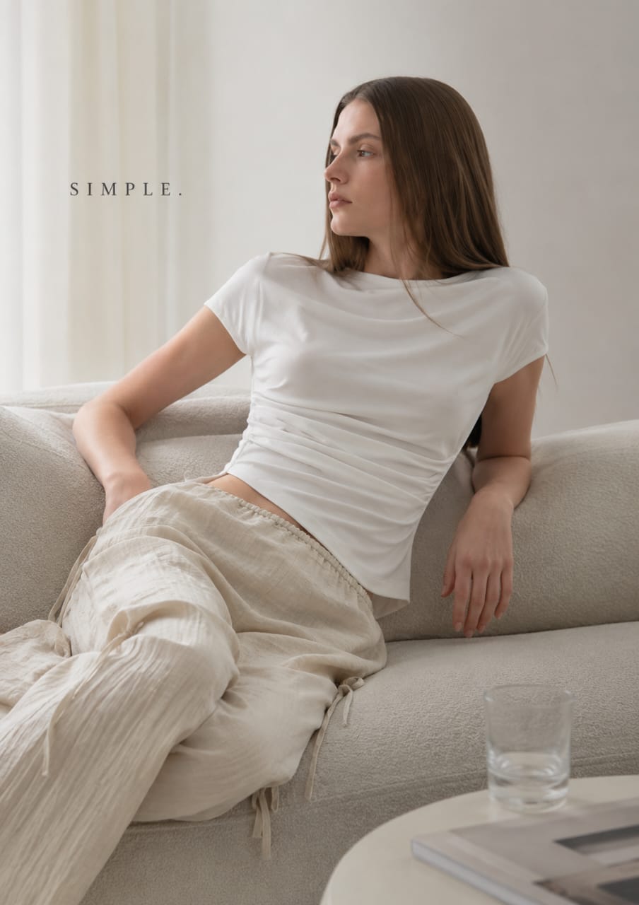 Blannca Asymmetrical Drape Top