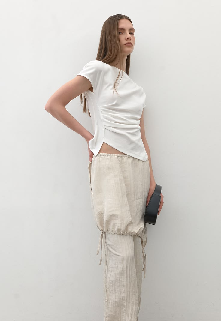 Blannca Asymmetrical Drape Top