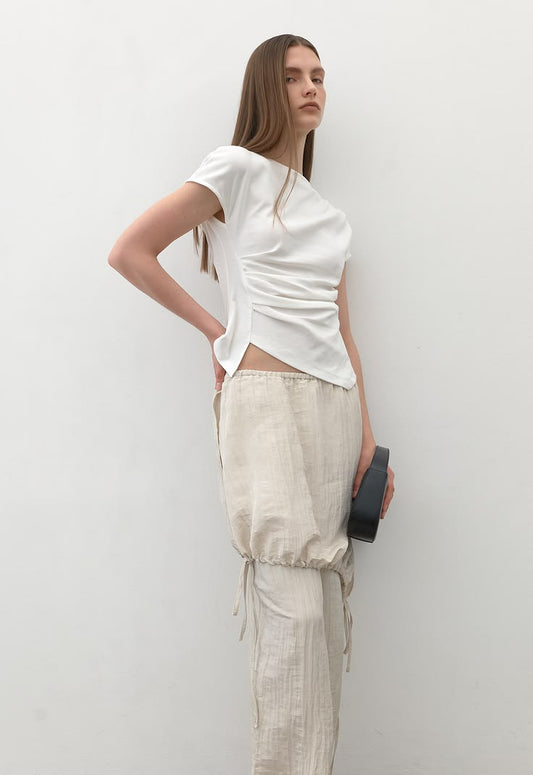 Blannca Asymmetrical Drape Top