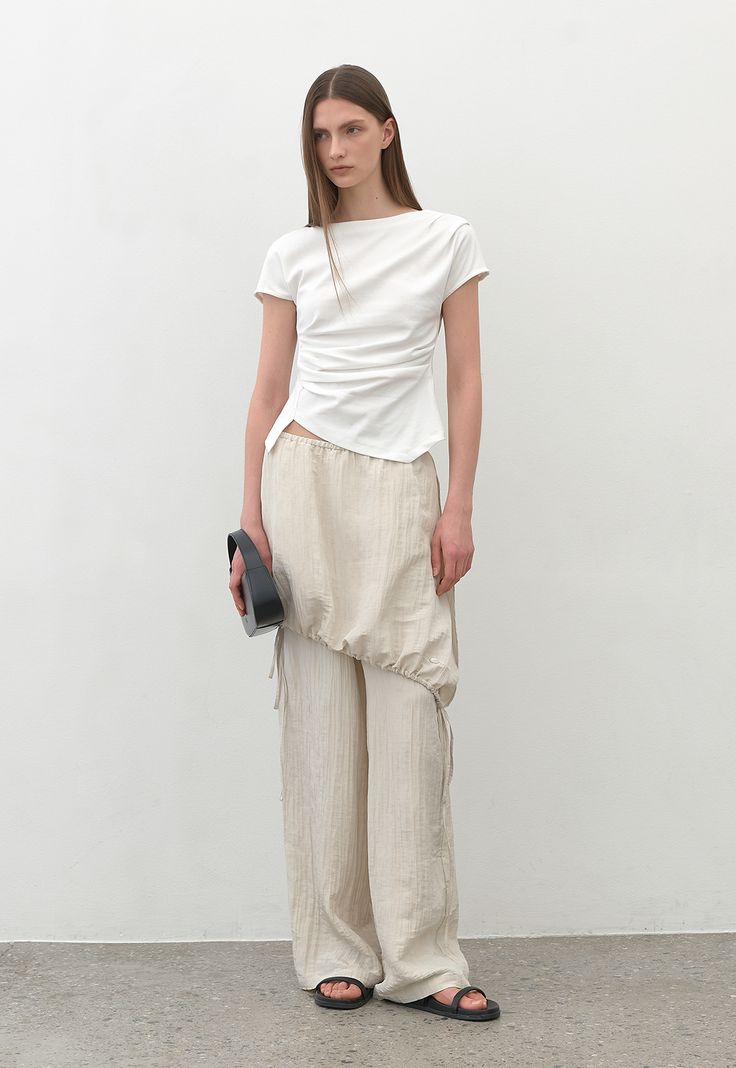 Blannca Asymmetrical Drape Top