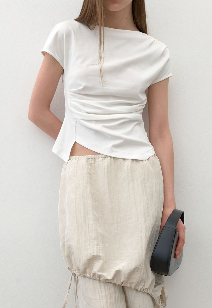 Blannca Asymmetrical Drape Top