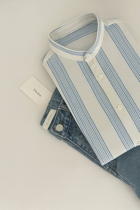 vertical Xside stripped shirt