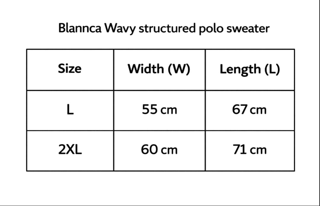 Blannca Wavy structured polo sweater