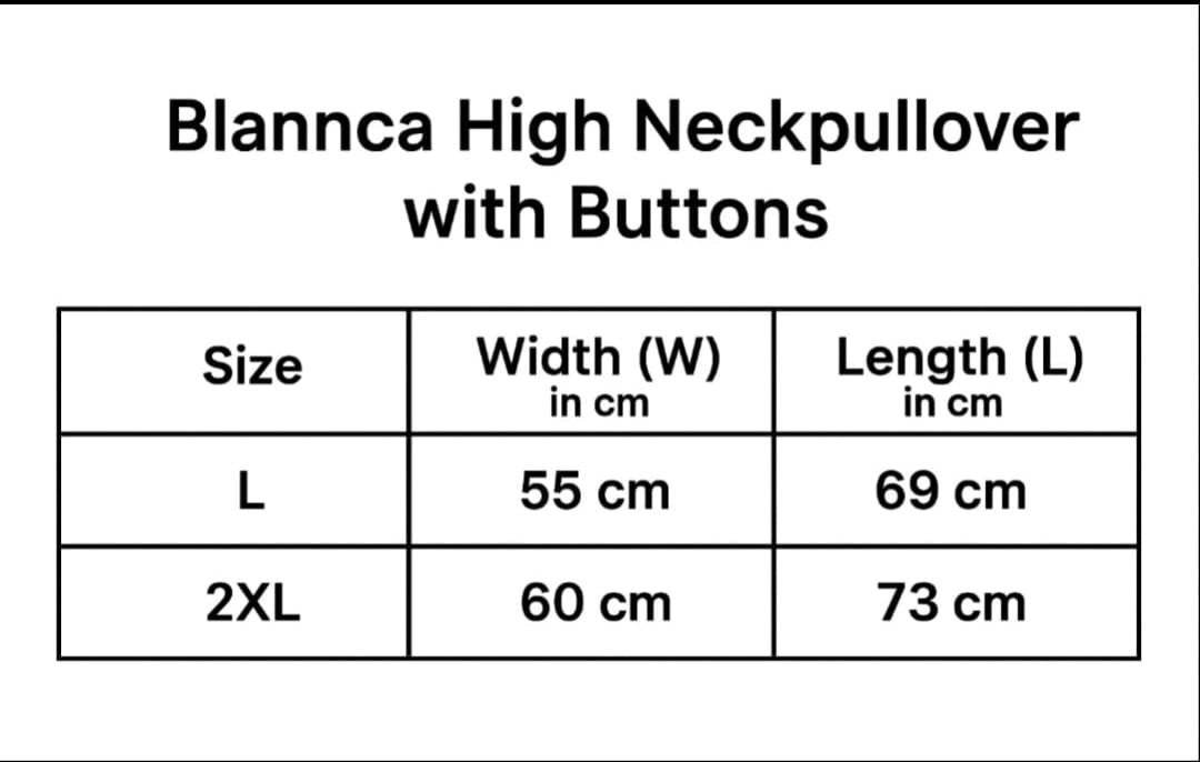 Blannca High neckpullover with buttons