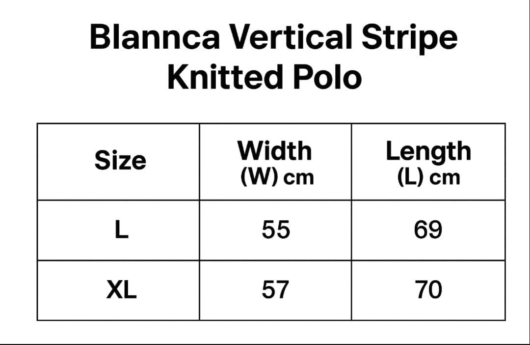 Blannca vertical stripe knitted polo