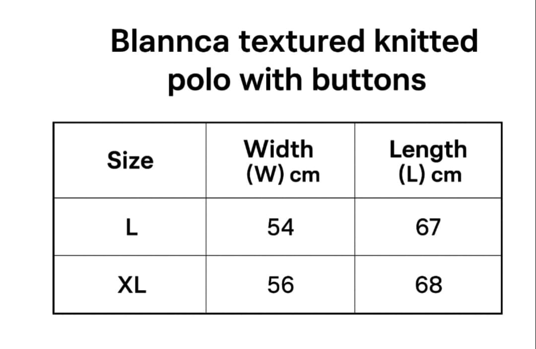 Blannca textured knitted polo with buttons