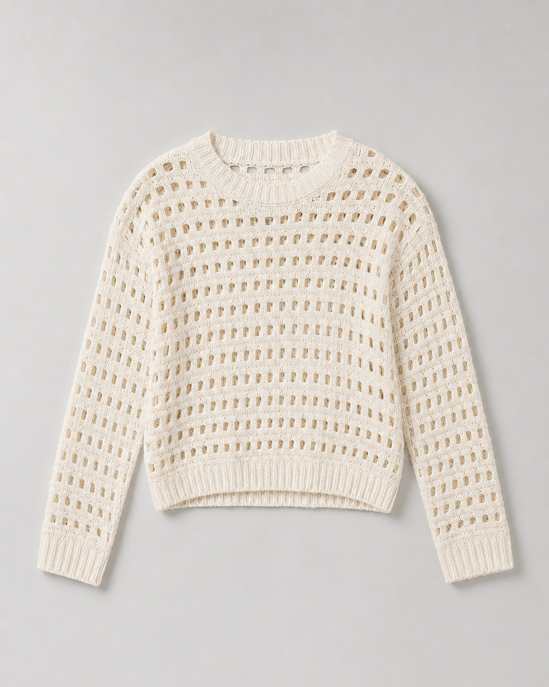 Blannca Breezaya knitted top ivory flat lay cover