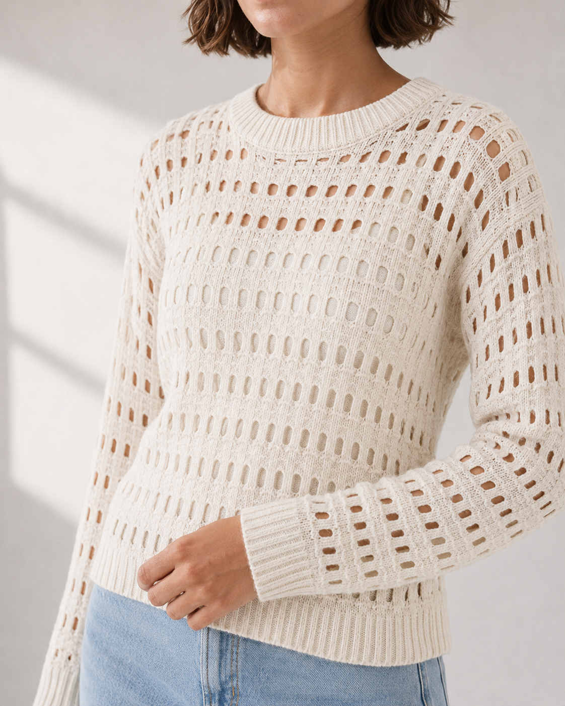 Blannca Breezaya open knit texture detail