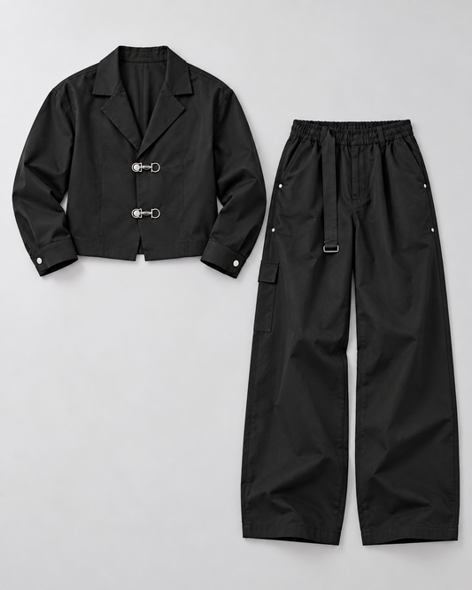 Soft Classic black jacket and trousers