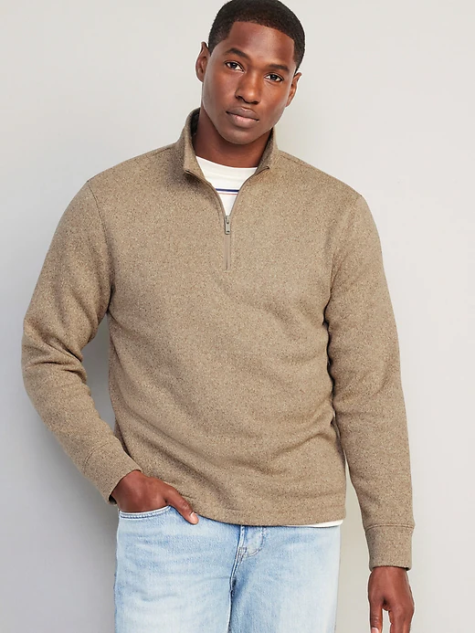 Heathered Camel oldnavy quarter-zip