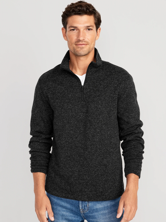 dark grey oldnavy quarter-zip