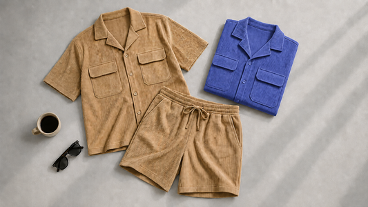 Blannca Cord offer Café set with clear Indigo extra shirt