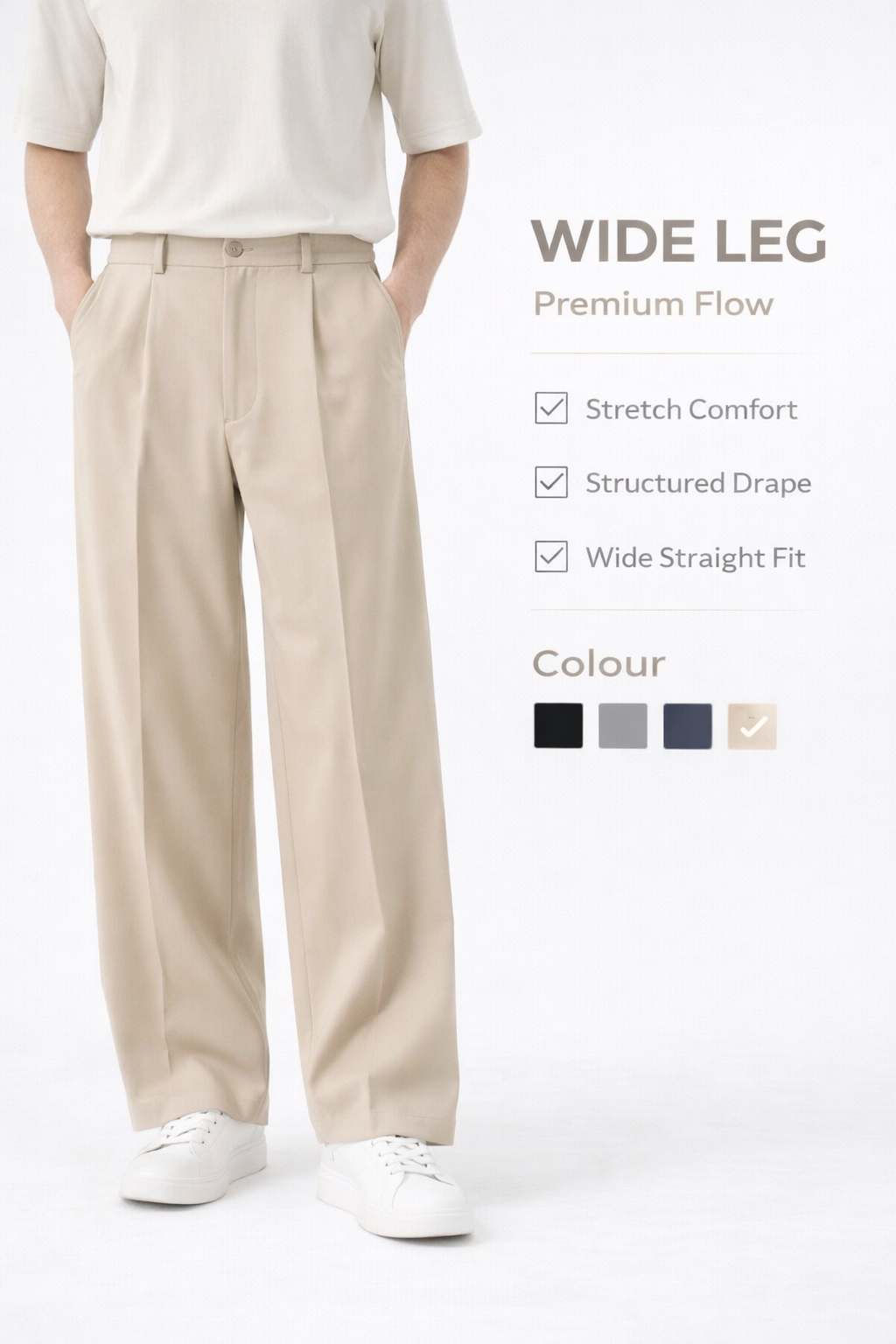 Blannca Wide Leg Classic Pants