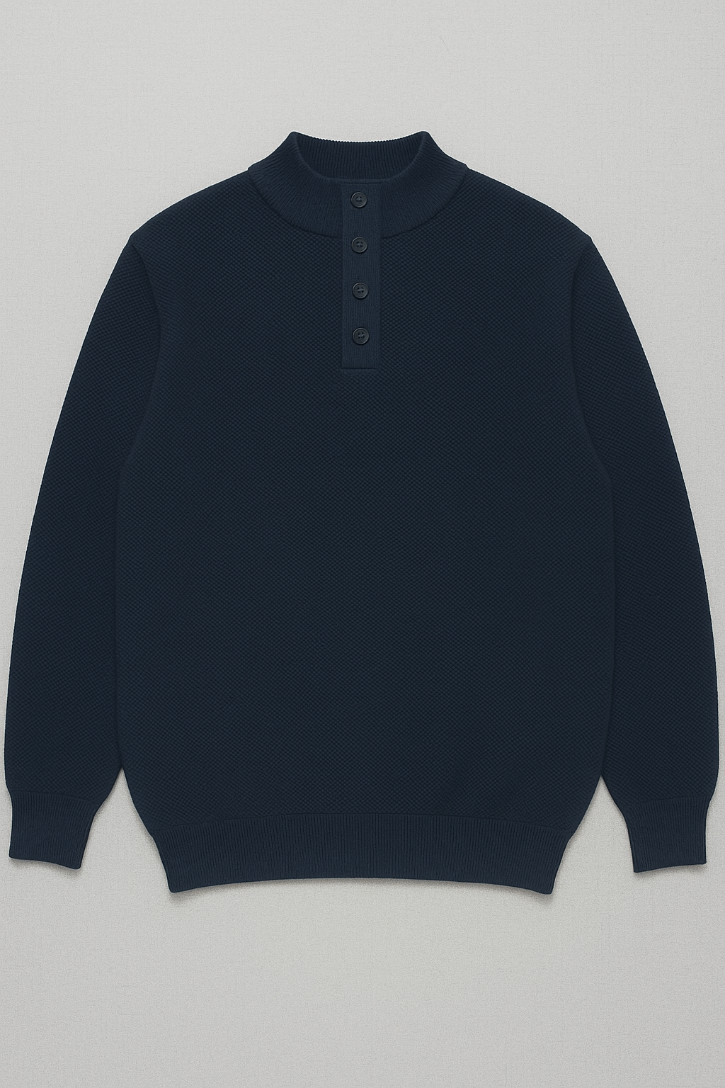 Blannca High neckpullover with buttons