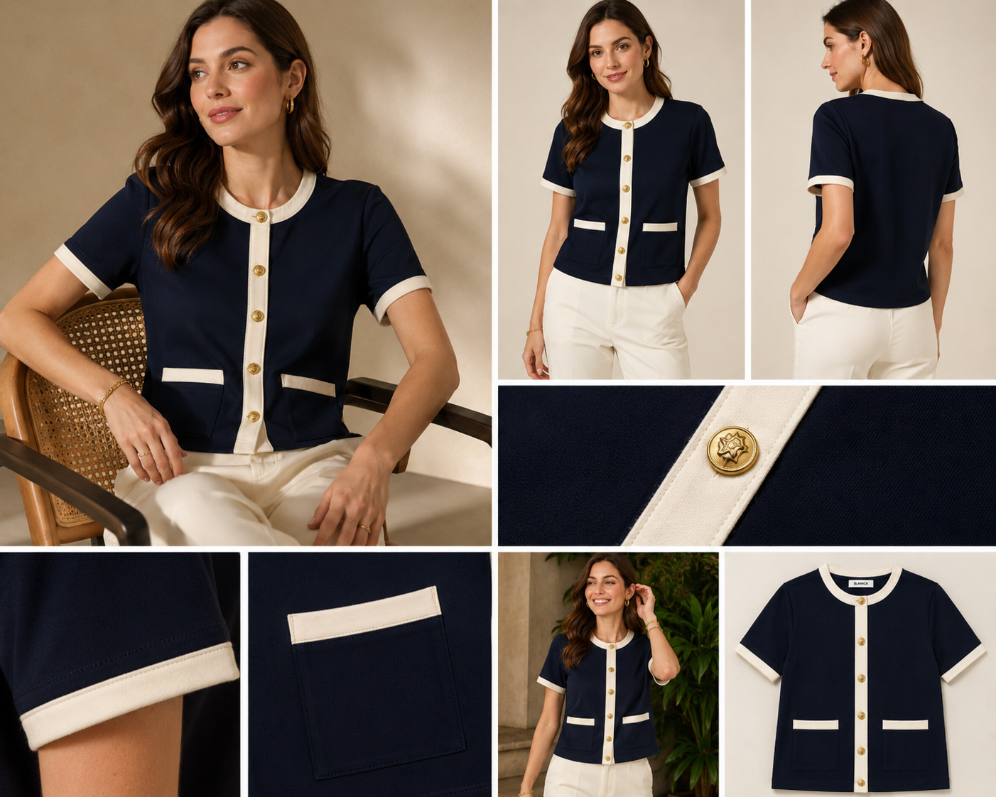 Blannca Monaco Contrast Top