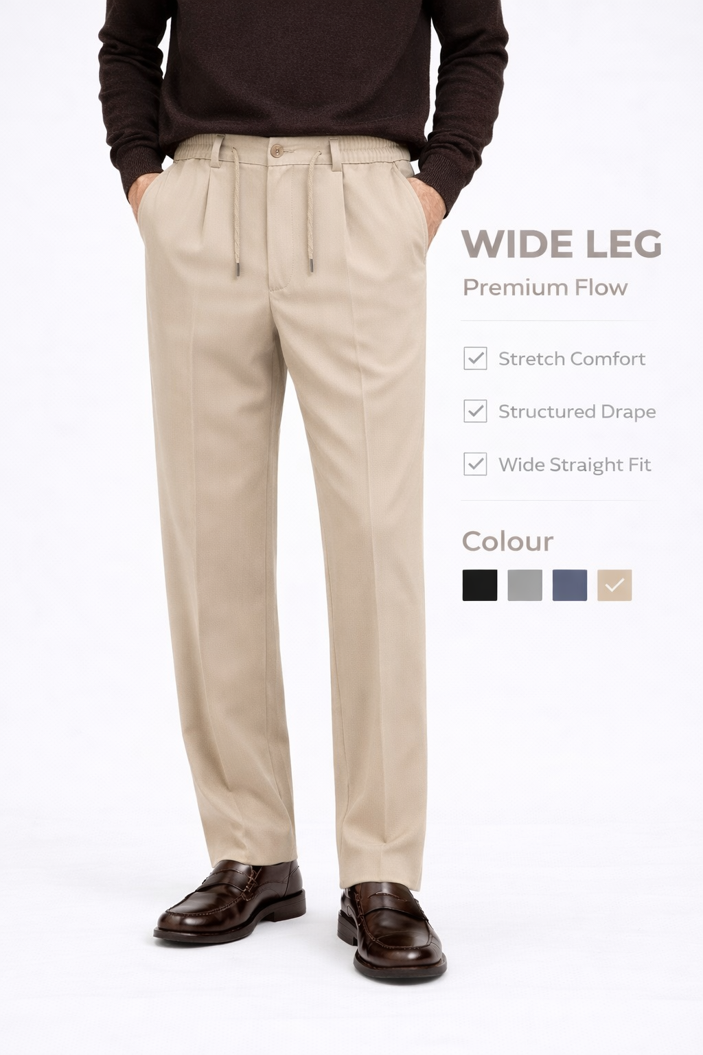 Blannca Wide Leg Classic Pants
