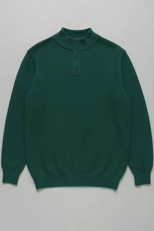 Blannca High neckpullover with buttons