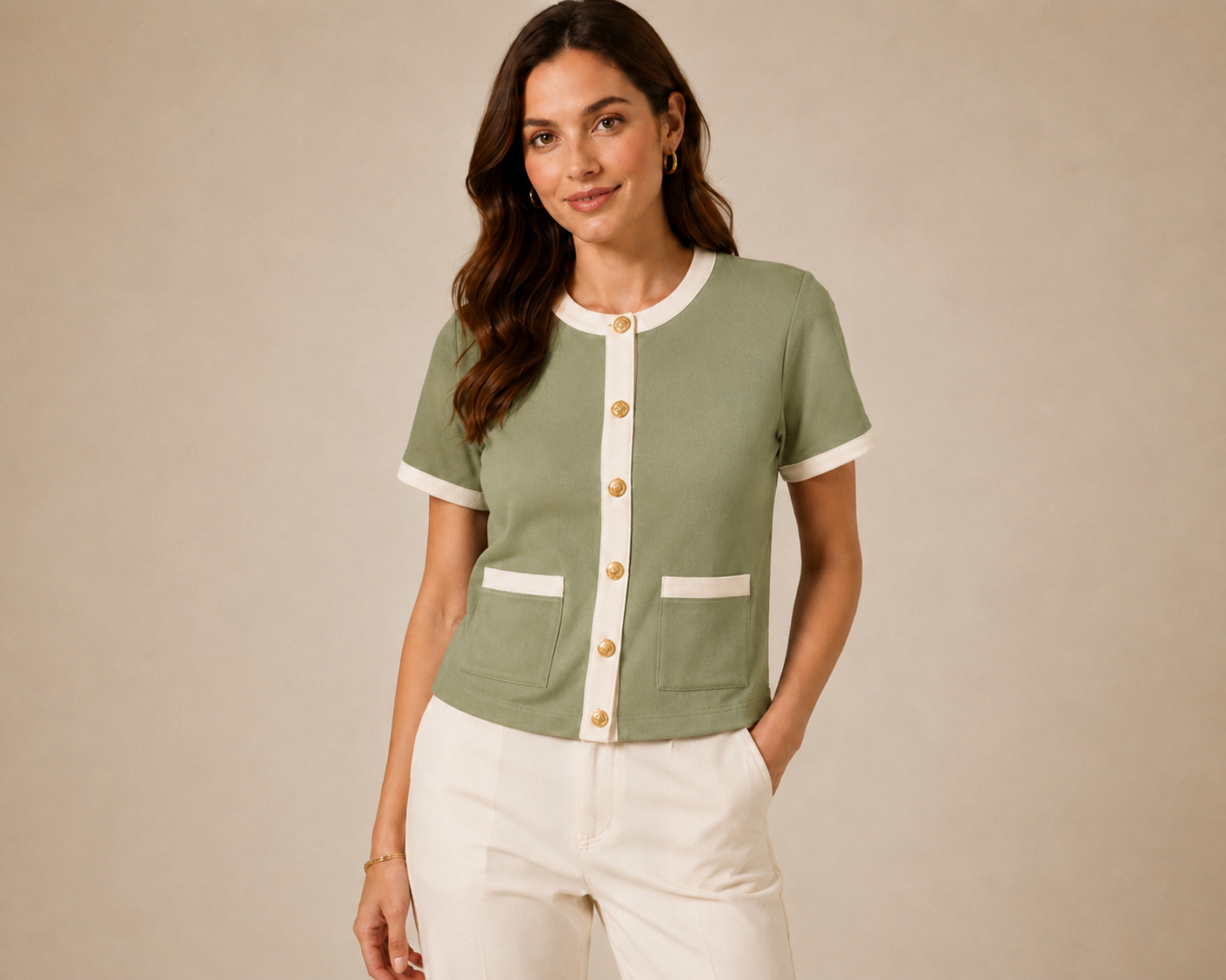 Blannca Monaco Contrast Top
