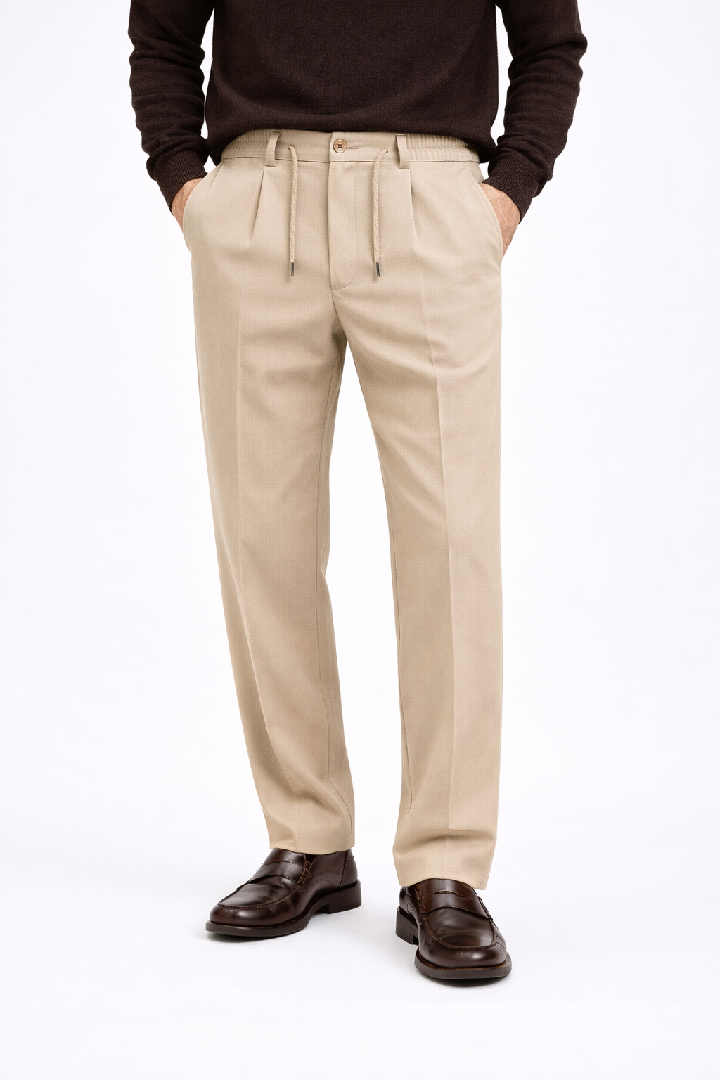 Wide Leg classic pants in beige