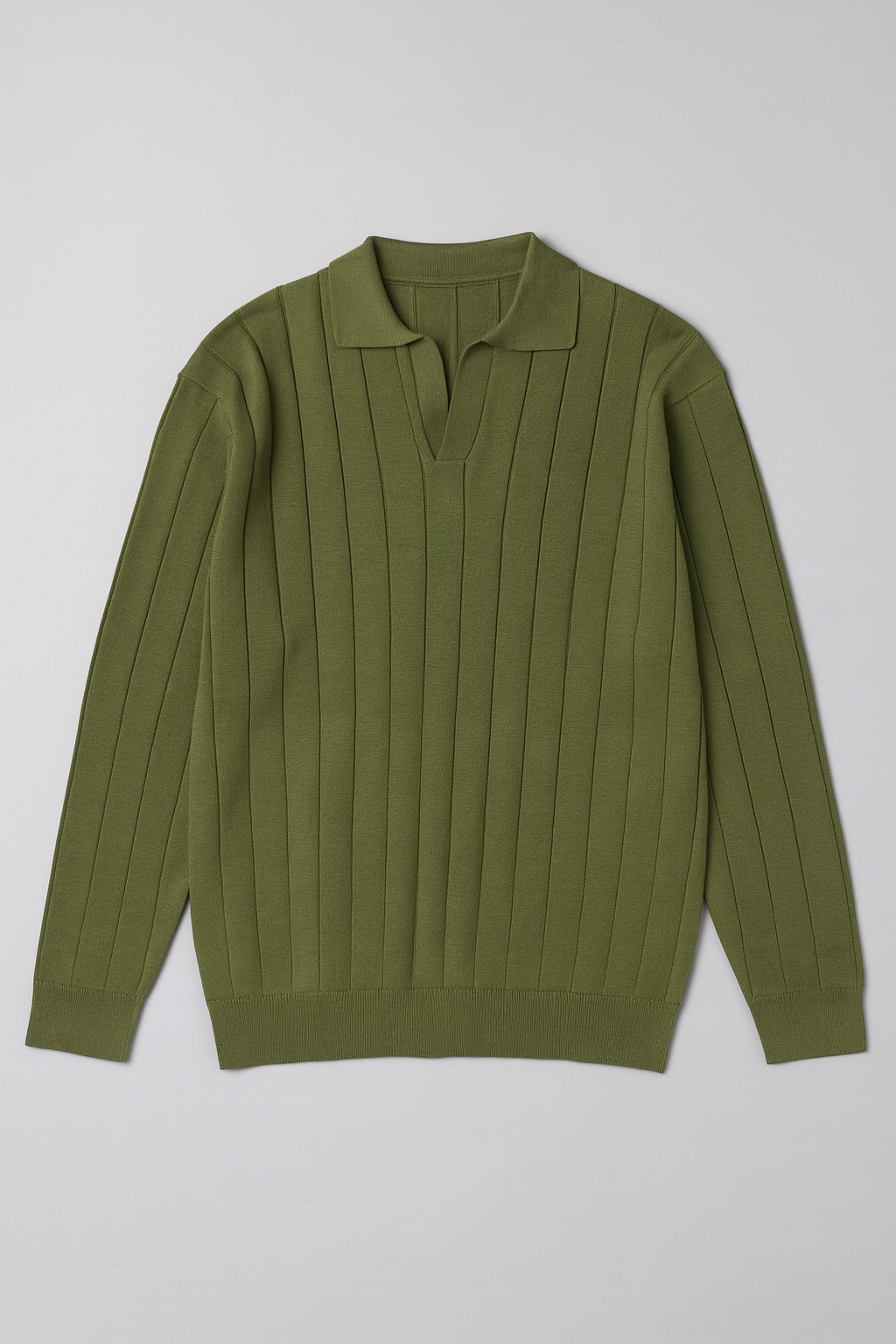 Blannca vertical stripe knitted polo