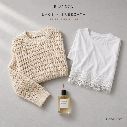Lace and beige Breezaya with free Silvera perfume — 1,200 EGP